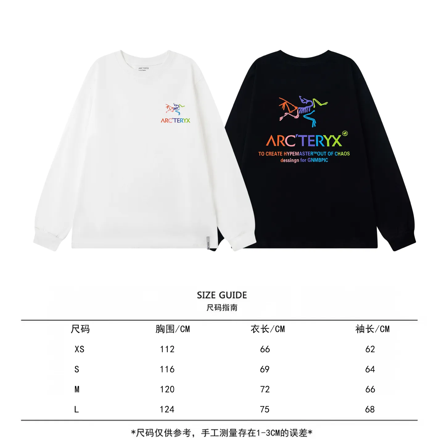 ARC'TERYX 25 Same Style ： ：White Black SIZE：XS-L